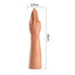 35 cm Dev Boy Ekstra Kalın Realistik El Tasarımlı Dildo – Melez - Görsel 6