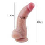 20 cm Ultra Gerçekçi Melez Belden Bağlamalı Vantuzlu Dildo Penis – Nerion - Görsel 7