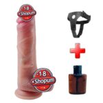 21 cm Ultra Gerçekçi Melez Belden Bağlamalı Vantuzlu Dildo Penis – Ravix