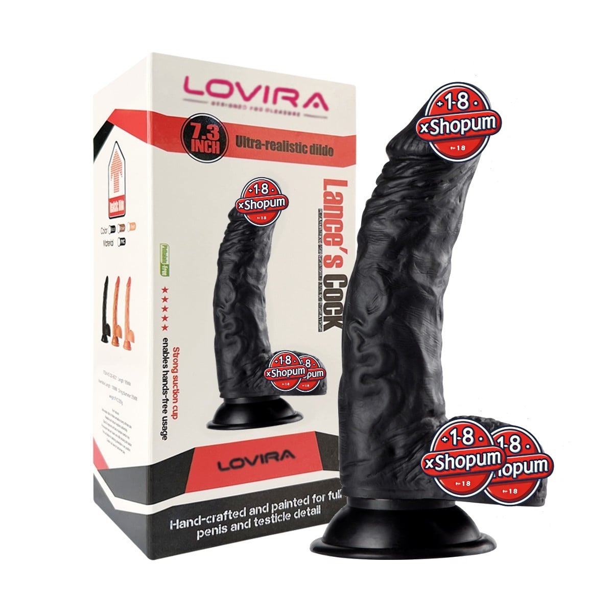 18-cm-realistik-dokulu-vantuzlu-dildo-penis-siyah-01-xshopum 18 cm Realistik Dokulu Vantuzlu Dildo Penis – Siyah - Görsel 1