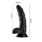 18 cm Realistik Dokulu Vantuzlu Dildo Penis – Siyah - Görsel 10