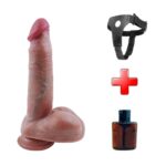 21 cm Çift Katmanlı Ultra Gerçekçi Melez Belden Bağlamalı Vantuzlu Dildo Penis – Morvyn - Görsel 2