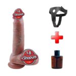 21 cm Çift Katmanlı Ultra Gerçekçi Melez Belden Bağlamalı Vantuzlu Dildo Penis – Morvyn