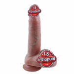 21 cm Çift Katmanlı Ultra Gerçekçi Melez Vantuzlu Dildo Penis – Morvyn