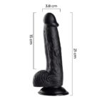 21 cm Realistik Dokulu Belden Bağlamalı Vantuzlu Dildo Penis – Siyah - Görsel 9