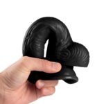 21 cm Realistik Dokulu Vantuzlu Dildo Penis – Siyah - Görsel 9
