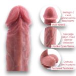 21,5 cm Ultra Gerçekçi Melez Belden Bağlamalı Vantuzlu Dildo Penis – Nexor - Görsel 3