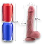 21,5 cm Ultra Gerçekçi Melez Vantuzlu Dildo Penis – Nexor - Görsel 6