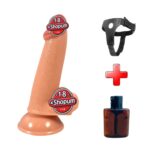 17 cm Realistik Dokulu Ten Rengi Belden Bağlamalı Vantuzlu Dildo Penis – Alex