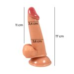 17 cm Realistik Dokulu Ten Rengi Belden Bağlamalı Vantuzlu Dildo Penis – Alex - Görsel 9