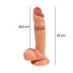 23 cm Realistik Dokulu Ten Rengi Vantuzlu Dildo Penis – Jason - Görsel 8