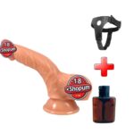 17 cm Kavisli Realistik Dokulu Ten Rengi Belden Bağlamalı Vantuzlu Dildo Penis – Jason