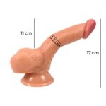 17 cm Kavisli Realistik Dokulu Ten Rengi Vantuzlu Dildo Penis – Jason - Görsel 9