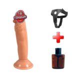 18 cm Realistik Dokulu Ten Rengi Belden Bağlamalı Vantuzlu Dildo Penis – Vincent