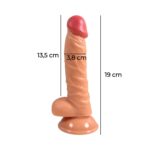 19 cm Realistik Dokulu Ten Rengi Vantuzlu Dildo Penis – Dana - Görsel 10