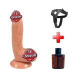 20 cm Realistik Dokulu Ten Rengi Belden Bağlamalı Vantuzlu Dildo Penis – Antony