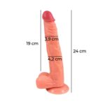 24 cm Realistik Dokulu Ten Rengi Belden Bağlamalı Vantuzlu Dildo Penis – Rio - Görsel 9