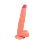 24 cm Realistik Dokulu Ten Rengi Vantuzlu Dildo Penis – Rio - Görsel 3