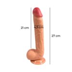 27 cm Ekstra Uzun Realistik Dokulu Ten Rengi Vantuzlu Dildo Penis – Vincent - Görsel 9
